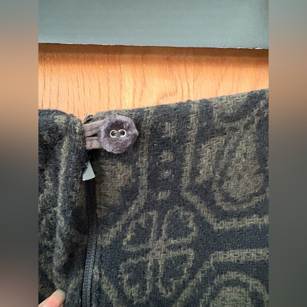 Gudrun Sjoden Black and Green Patterned Pencil Skirt XL - Picture 6 of 8